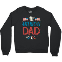 All American Dad 4th Of July Boys Men Usa Flag Crewneck Sweatshirt | Artistshot