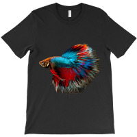 Red Blue Betta Fish Jambrong T-shirt | Artistshot