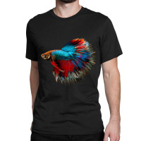 Red Blue Betta Fish Jambrong Classic T-shirt | Artistshot