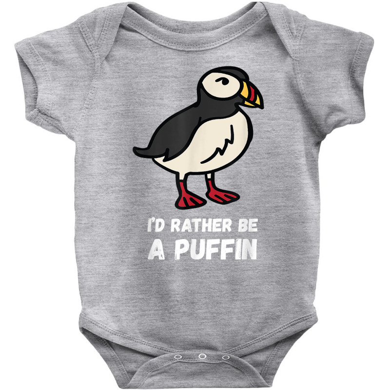 I'd Rather Be Seabird Lover Puffin Bird Lover Puffin Lover T Shirt Baby Bodysuit by marge3nstbo | Artistshot