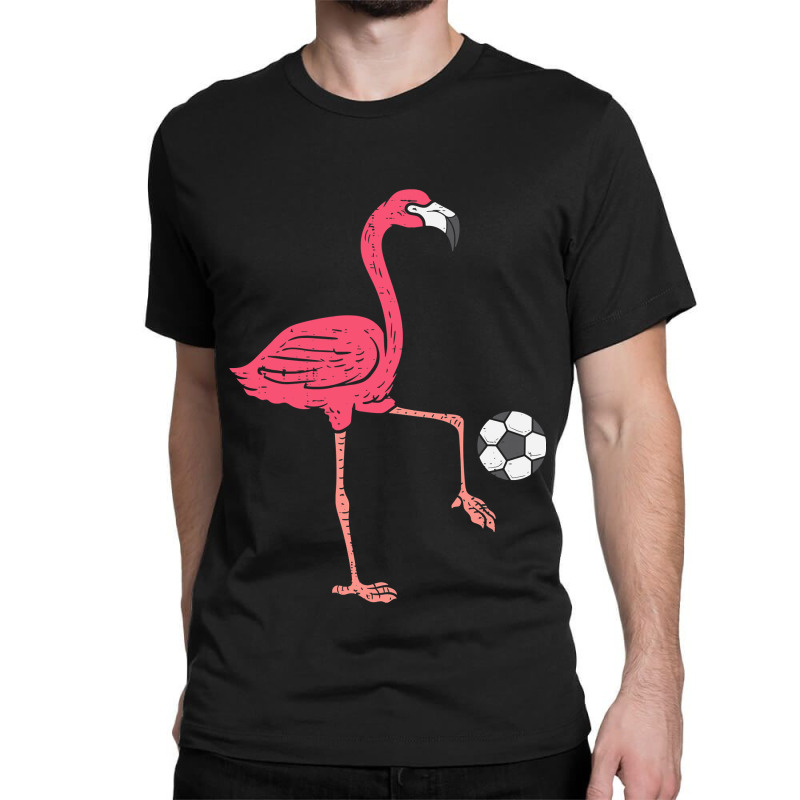 Flamingo Playing Soccer Football Player Men, Women, Kids Classic T-shirt by ScottArtist | Artistshot