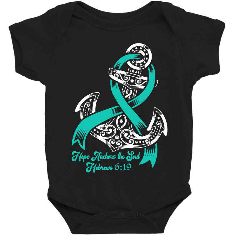 Myasthenia Gravis Awareness  Hope Anchors The Soul Baby Bodysuit | Artistshot