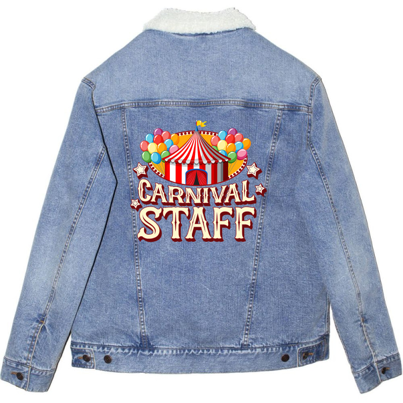 Carnival Staff Carnival Themed Birthday Party Event Outfit Unisex Sherpa-Lined Denim Jacket by HayleyArtist | Artistshot