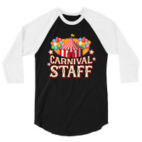 Carnival Staff Carnival Themed Birthday Party Event Outfit 3/4 Sleeve Shirt | Artistshot