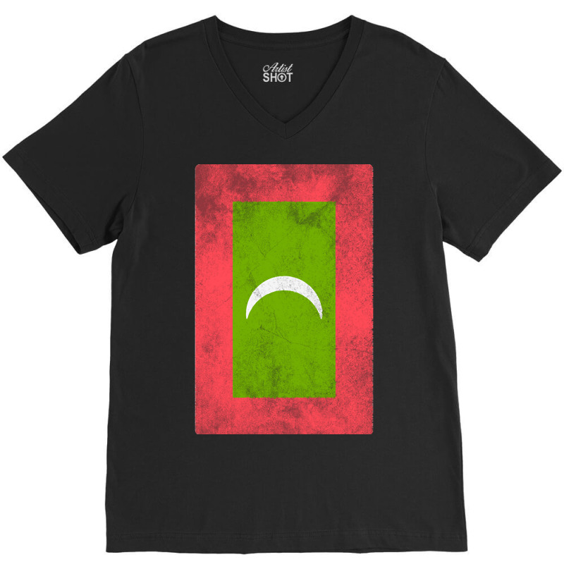 Maldives  Awesome Flag V-neck Tee | Artistshot