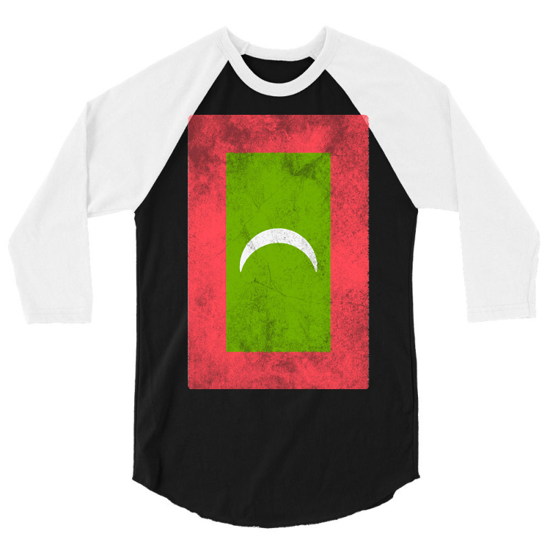 Maldives  Awesome Flag 3/4 Sleeve Shirt | Artistshot