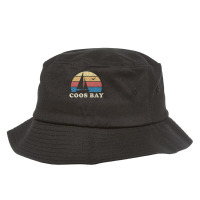 Coos Bay Or Vintage Sailboat 70s Throwback Sunset Bucket Hat | Artistshot