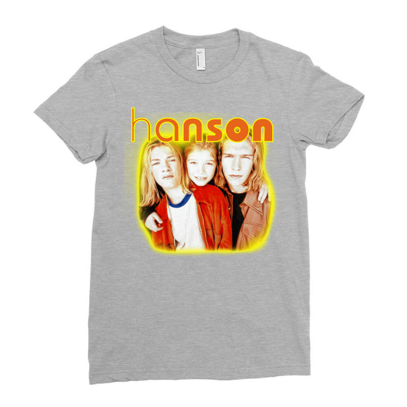 Hanson Classic  Music Blue Ladies Fitted T-Shirt by mequetolmovp | Artistshot