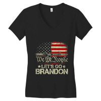 Gun Flag Let's Go Branson Brandon Lets Go Branson (on Back) Women's V-neck T-shirt | Artistshot