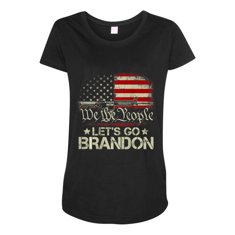 Gun Flag Let's Go Branson Brandon Lets Go Branson (on Back) Maternity Scoop Neck T-shirt by behindcedar22 | Artistshot