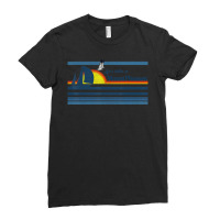 Mount Pleasant Sc Beach Retro 70s 80s Sailing Boat Sunset Ladies Fitted T-shirt | Artistshot