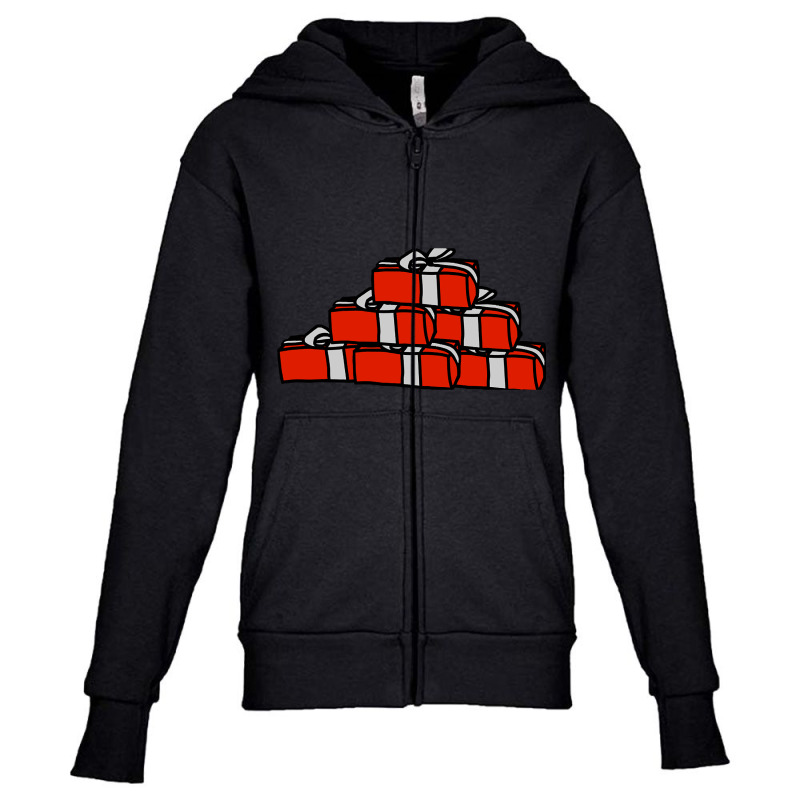 Christmas Gift Boxes Youth Zipper Hoodie by brumfieldportillo7vlpq8 | Artistshot