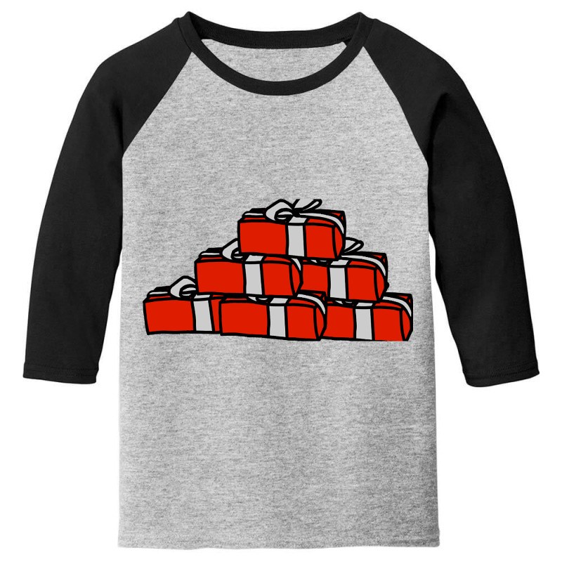 Christmas Gift Boxes Youth 3/4 Sleeve by brumfieldportillo7vlpq8 | Artistshot