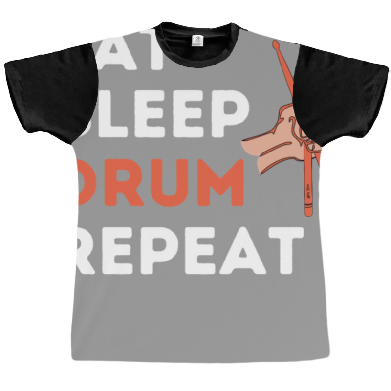 Eat Sleep Drum Repeat Drummer Music Classic  Aesthetic Graphic T-shirt | Artistshot