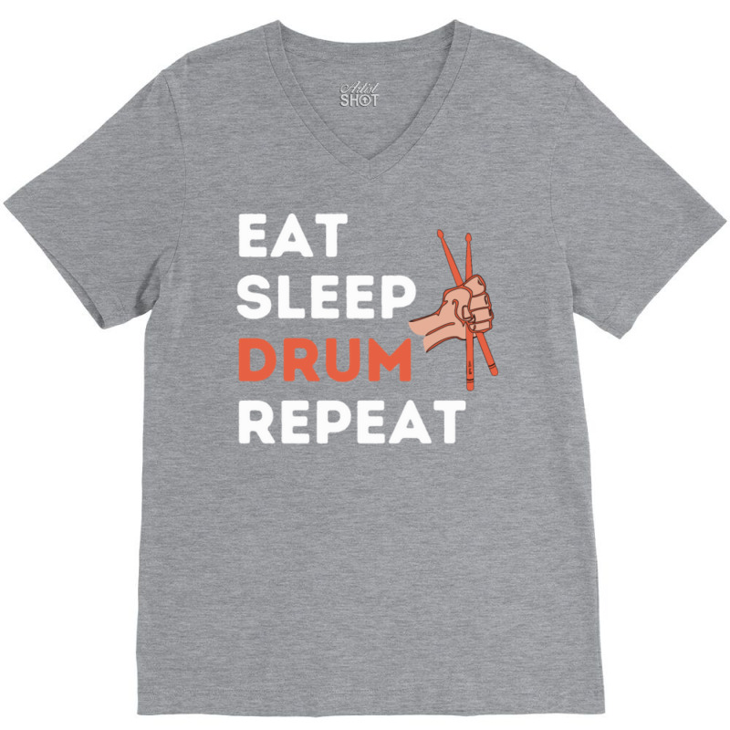 Eat Sleep Drum Repeat Drummer Music Classic  Aesthetic V-neck Tee | Artistshot