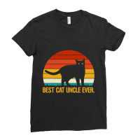 Best Cat Uncle Ever Vintage Retro Cat Kitten Lover Ladies Fitted T-shirt | Artistshot