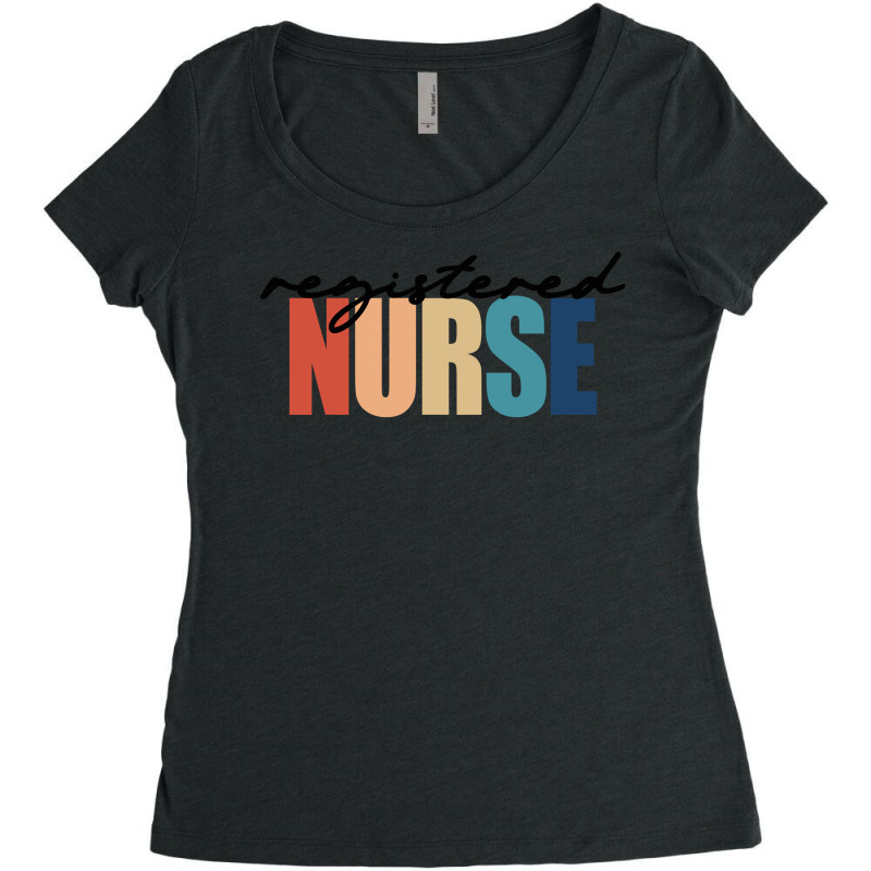 Registered Nurse Rn Nursing Sweatshirt Women's Triblend Scoop T-shirt | Artistshot