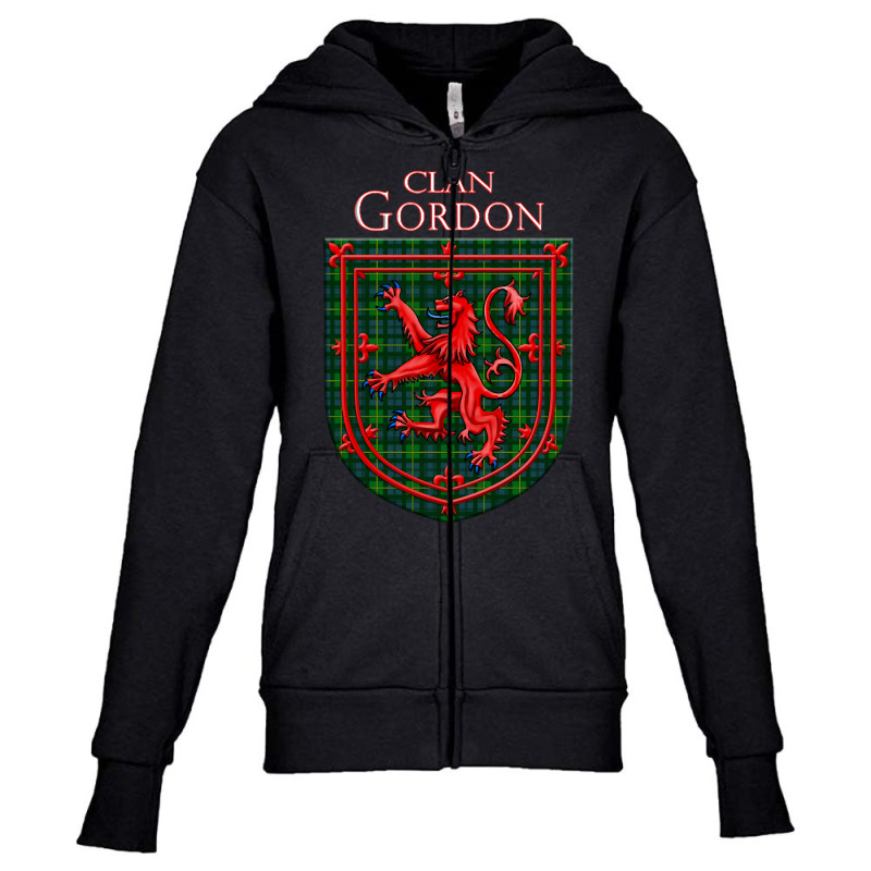 Gordon Tartan Scottish Plaid Lion Rampant Youth Zipper Hoodie by oatesorlandoi9eepf | Artistshot