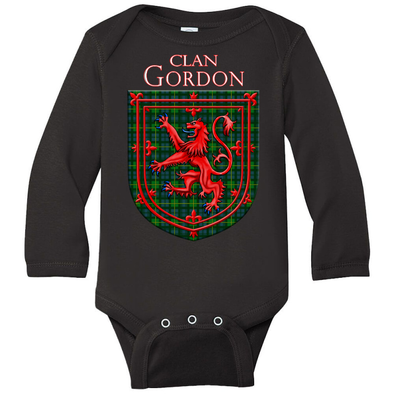 Gordon Tartan Scottish Plaid Lion Rampant Long Sleeve Baby Bodysuit by oatesorlandoi9eepf | Artistshot