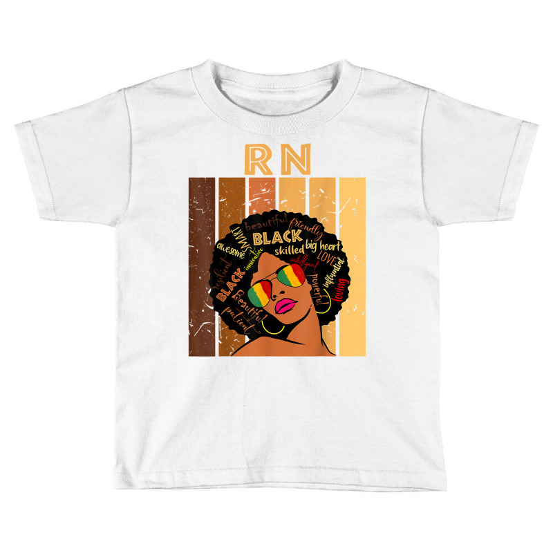 Rn Registered Nurse Afro African Women Black History Month T Shirt Toddler T-shirt | Artistshot