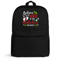 Peds Nicu Nurse Believin Magic Of Tiny Mistletoe Christmas T Shirt Backpack | Artistshot