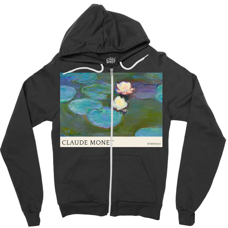 Nympheas, Claude Monet Zipper Hoodie by paulasilver | Artistshot