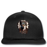 Ethnic Tribal Wolf Head Boho Feather Native American T Shirt Printed Hat | Artistshot