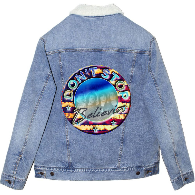 Vintage Classic Journey 1980 Dont Stop (2) Unisex Sherpa-Lined Denim Jacket by bummercaught | Artistshot