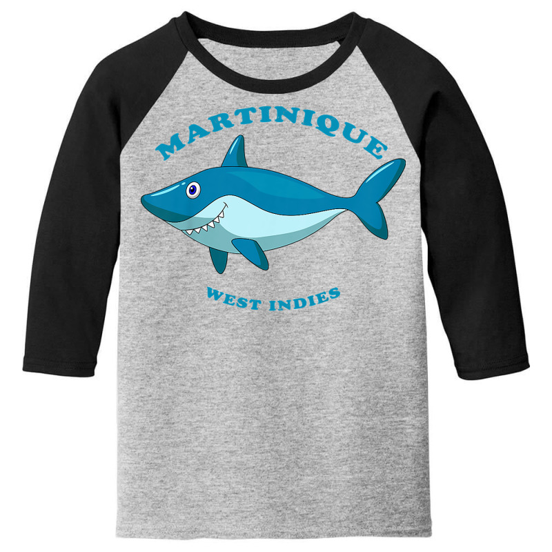 Kids Children's Martinique, West Indies Shark Vacation T Shirt Youth 3/4 Sleeve by lavenakf44f | Artistshot