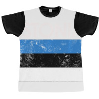 Vintage Estonia Estonian Flag Pride Gift Graphic T-shirt | Artistshot