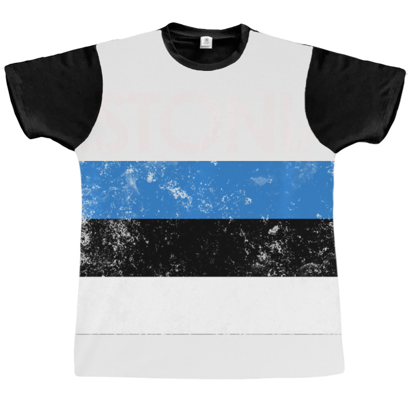 Vintage Estonia Estonian Flag Pride Gift Graphic T-shirt | Artistshot