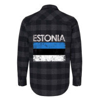 Vintage Estonia Estonian Flag Pride Gift Flannel Shirt | Artistshot