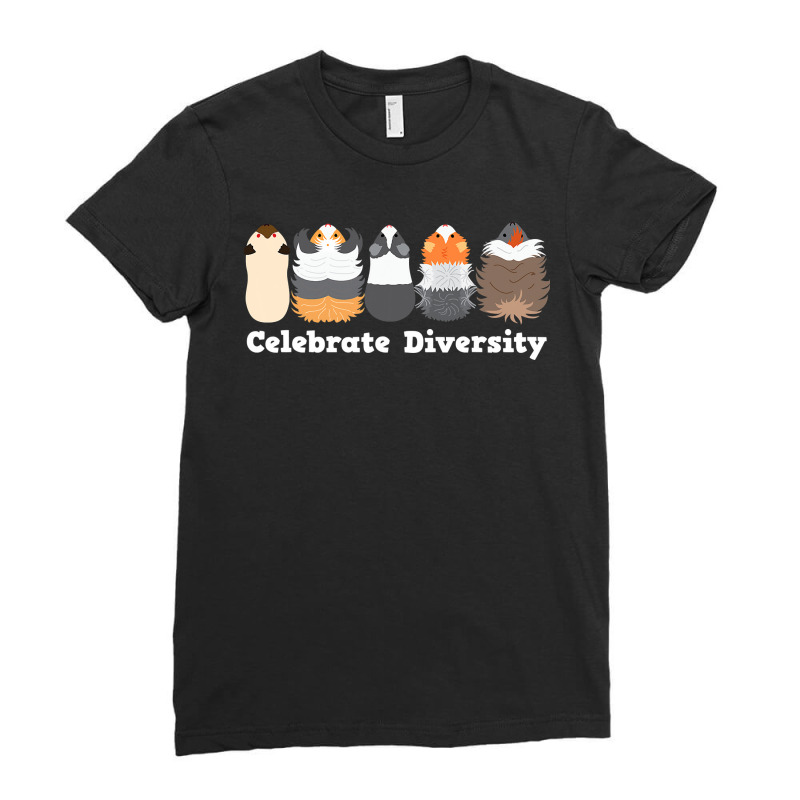 Funny  Celebrate Diversity  Cute Gift For Guinea Pig Lovers Ladies Fitted T-Shirt by ElizabethAtist | Artistshot