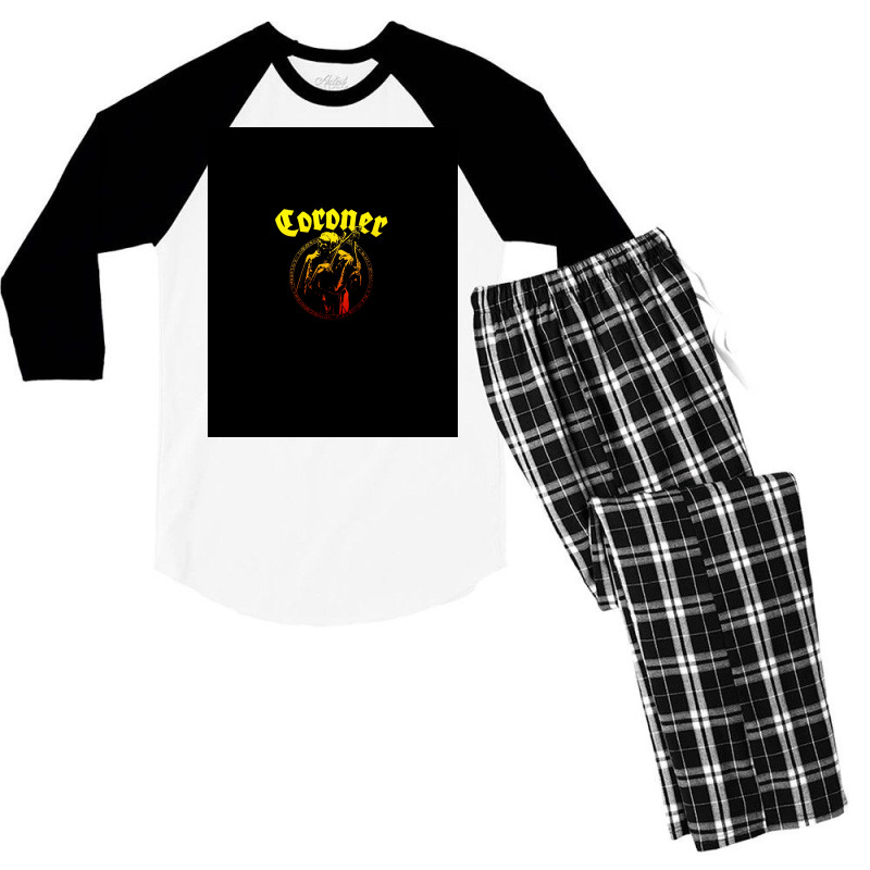 New Trending Coroner Graphic  E Men's 3/4 Sleeve Pajama Set | Artistshot