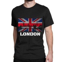 Souvenir London City Vintage Uk Flag British Classic T-shirt | Artistshot