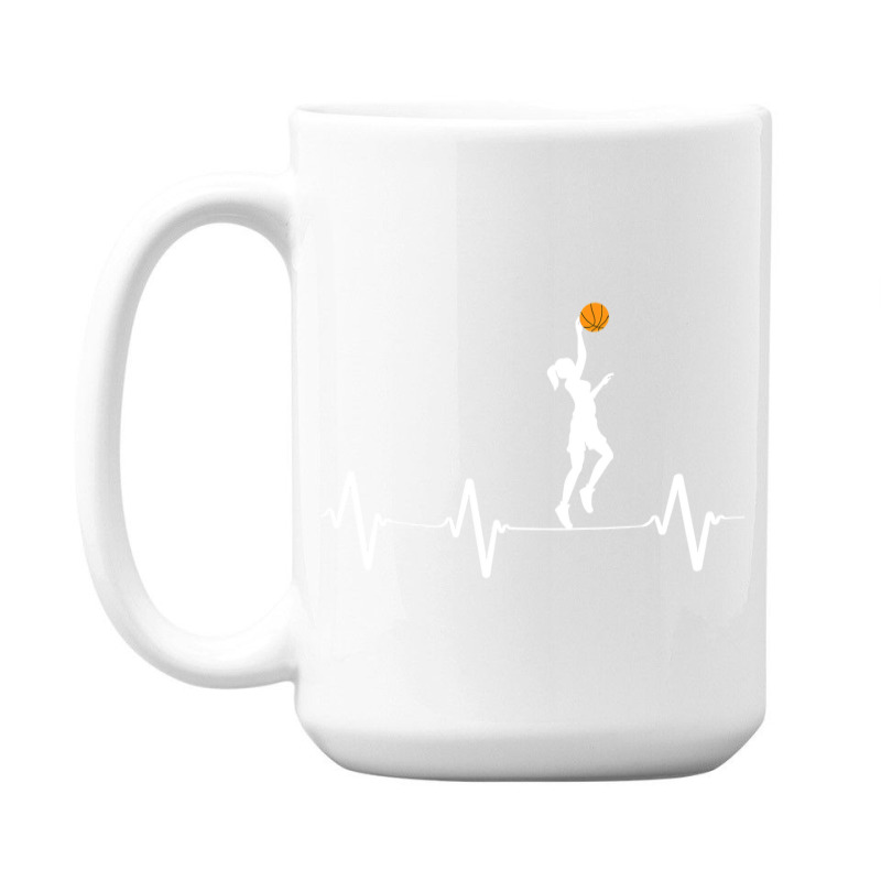 Basketball Heartbeat Gift S For Women And Girls 15 Oz Coffee Mug | Artistshot