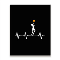 Basketball Heartbeat Gift S For Women And Girls Metal Print Vertical | Artistshot