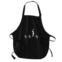 Basketball Heartbeat Gift S For Women And Girls Medium-length Apron | Artistshot