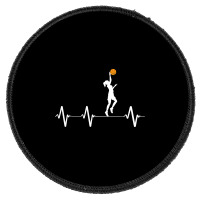 Basketball Heartbeat Gift S For Women And Girls Round Patch | Artistshot