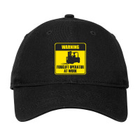 Forklift Operator At Work Adjustable Cap | Artistshot