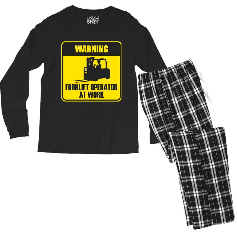 Forklift Operator At Work Men's Long Sleeve Pajama Set | Artistshot