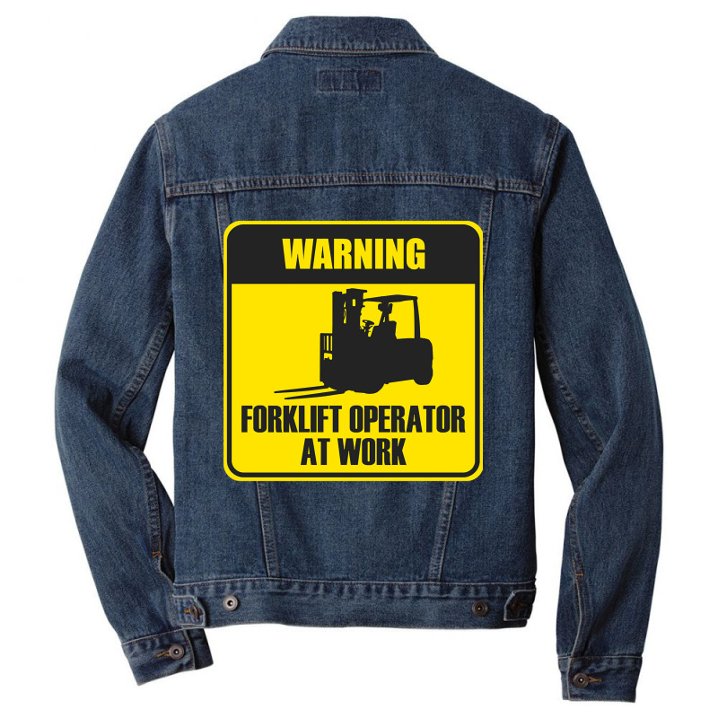 Forklift Operator At Work Men Denim Jacket | Artistshot