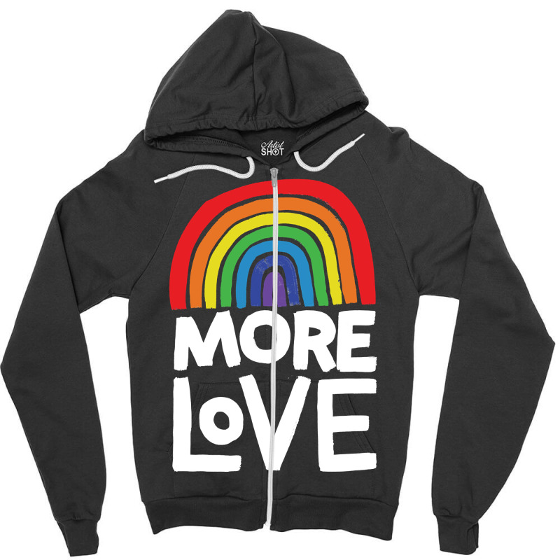 More Love Tri Blend Zipper Hoodie by JohnDavidMay | Artistshot