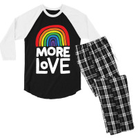 More Love Tri Blend Men's 3/4 Sleeve Pajama Set | Artistshot