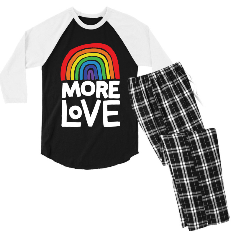 More Love Tri Blend Men's 3/4 Sleeve Pajama Set by JohnDavidMay | Artistshot