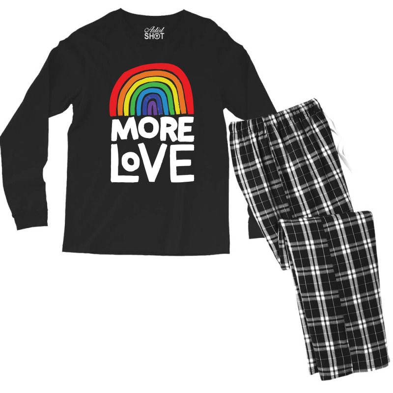 More Love Tri Blend Men's Long Sleeve Pajama Set by JohnDavidMay | Artistshot