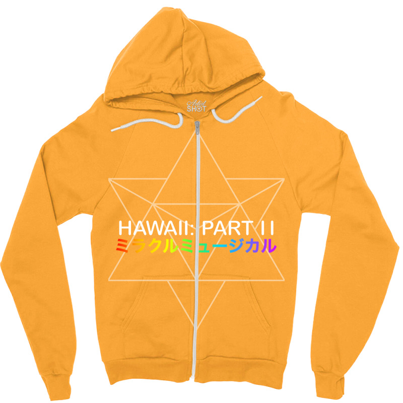 Miracle Musical Hawaii Part Ii (black)  T 70s Yellow Zipper Hoodie by yazmiiciv0 | Artistshot