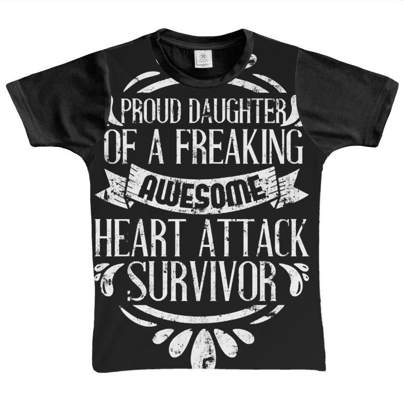 Heart Attack Survivor Heart Surgery Daughter Graphic Youth T-shirt by greggjvandervor | Artistshot