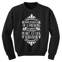 Heart Attack Survivor Heart Surgery Daughter Youth Sweatshirt | Artistshot