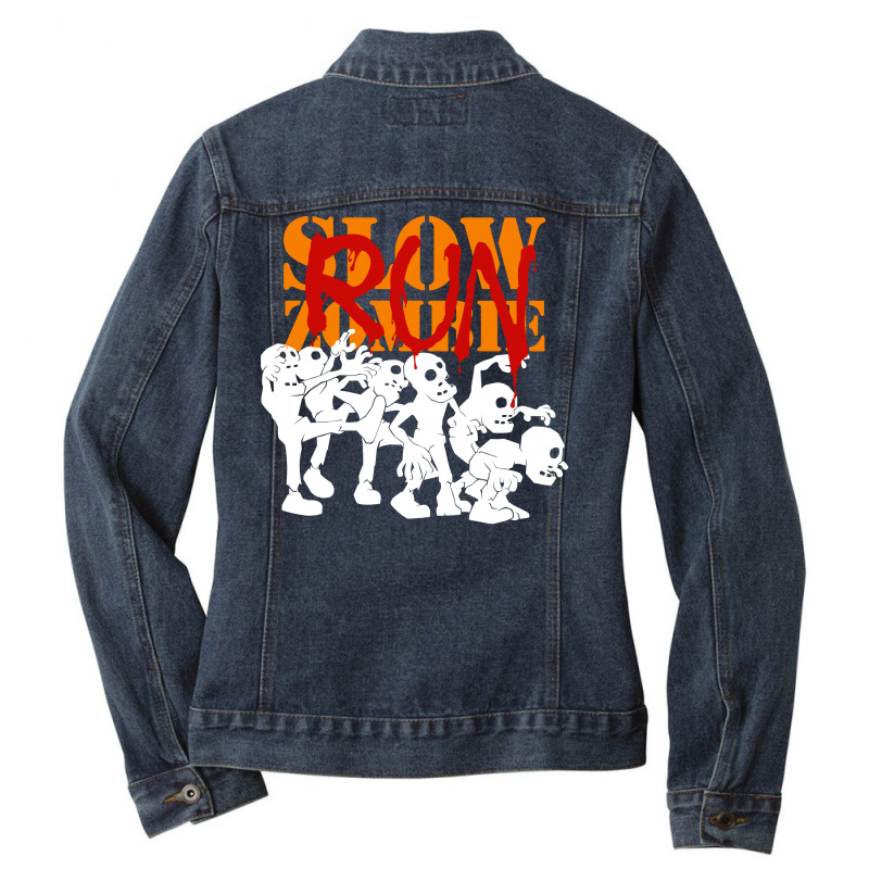 Run Zombie Ladies Denim Jacket by cocoloneo | Artistshot